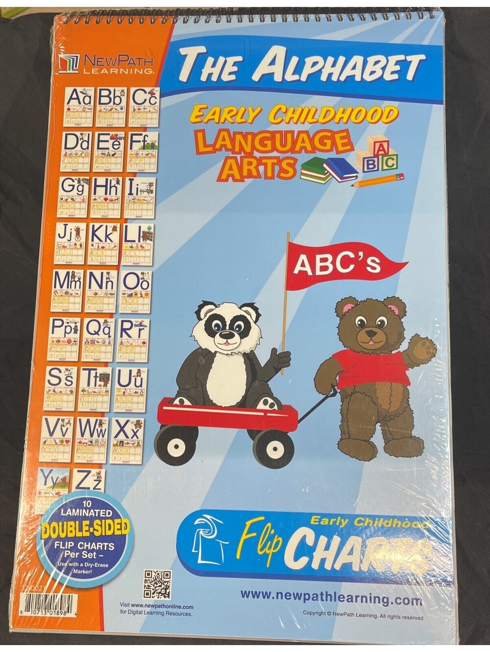 NewPath Learning - 32-0021 Alphabet Curriculum Mastery Flip Chart Set, Early